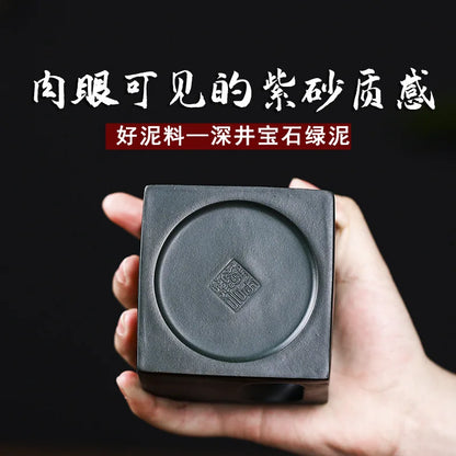 340ml Authentic Yixing Raw Ore Purple Clay Teapot Famous Hand-engraved High Capacity Zisha Pot Chinese Kung Fu Teaset Customized