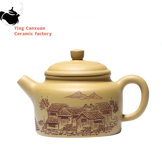 340ml Classic Yixing Purple Clay Teapots Raw Ore Section Mud De Zhong Tea Pot Chinese Zisha Teaware Supplies Collection Gifts