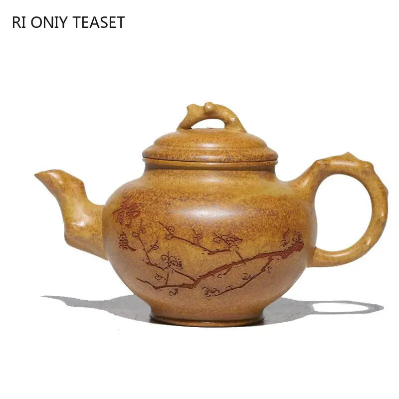340ml Yixing Large Capacity Purple Clay Teapot Famous Artists Handmade Plum Blossom Tea Pot Kettle Chinese Zisha Tea Set Teaware