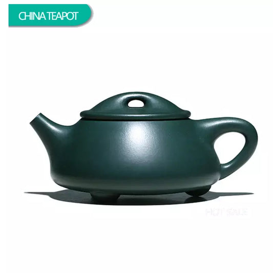 270ml High-end Yixing Purple Clay Teapot Famous Handmade Tea Pot Collection Raw Ore Dark Green Clay Kettle Chinese Zisha Tea Set
