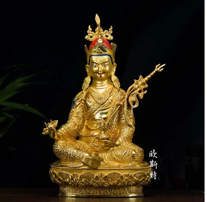 34CM L # GOOD Buddha Buddhist bless family home Safety Health wealth efficacious Protection Padmasambhava Guru Rinpoche statue