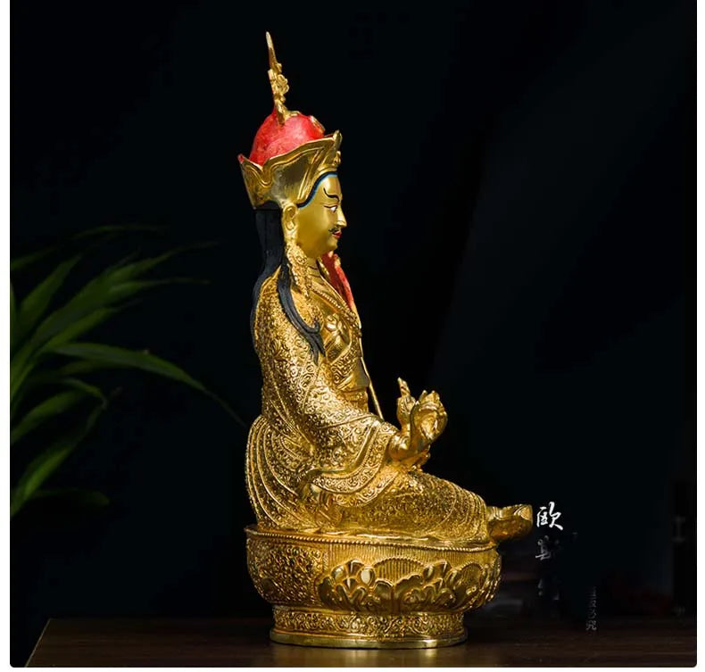 34CM L # GOOD Buddha Buddhist bless family home Safety Health wealth efficacious Protection Padmasambhava Guru Rinpoche statue