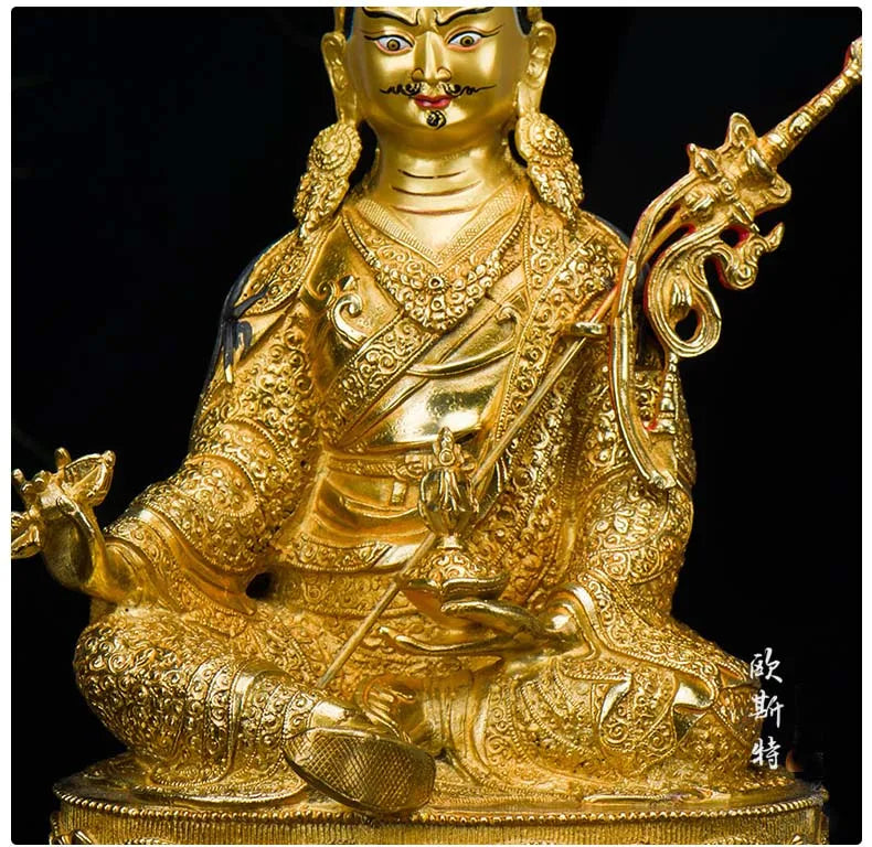 34CM L # GOOD Buddha Buddhist bless family home Safety Health wealth efficacious Protection Padmasambhava Guru Rinpoche statue