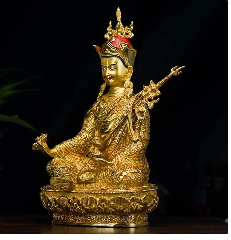 34CM L # GOOD Buddha Buddhist bless family home Safety Health wealth efficacious Protection Padmasambhava Guru Rinpoche statue
