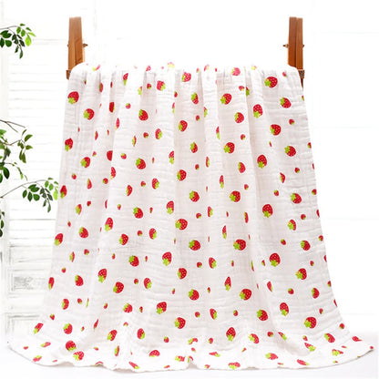 350G six layers gauze blanket for kids pure cotton blanket throws 100% cotton active printing soft bath towel cartoon pattern
