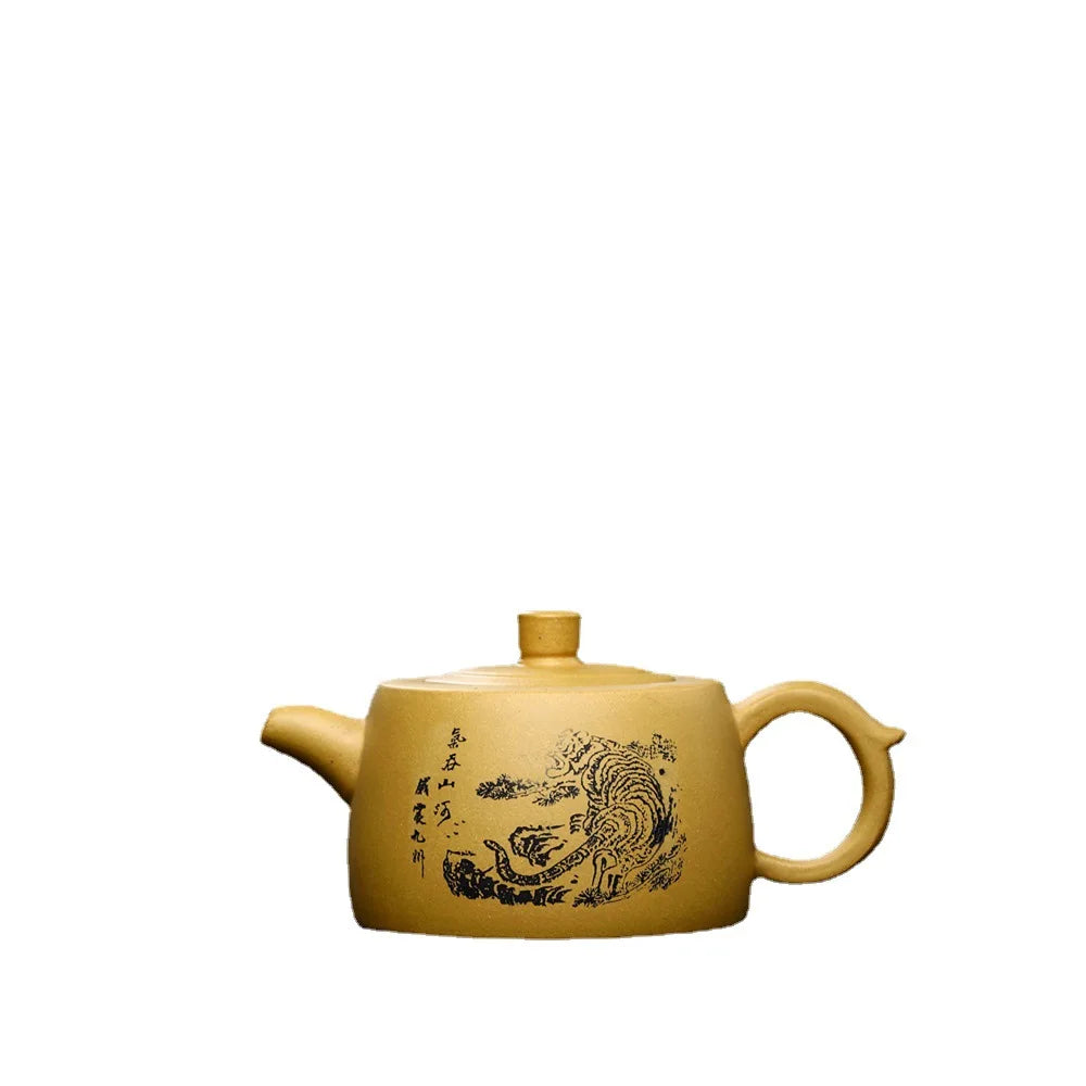 350cc Classic Yixing Purple Clay Teapot Handmade Section Mud Pot Zisha Filter Beauty Kettle Chinese Tea Set Accessories