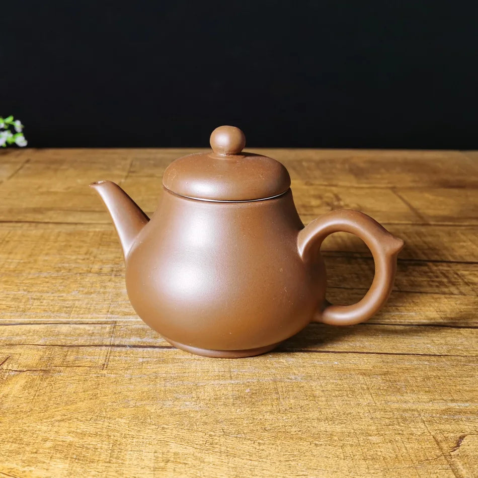 350cc Yixing Purple Clay Teapot Single Pot with Built-in Stainless Steel Filter Teapot Household Kungfu Tea Set