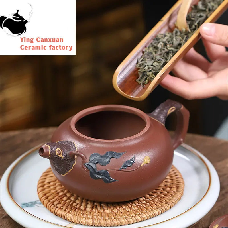 350ml High-end Yixing Purple Clay Teapot Master Handmade Tea Pot Large Capacity Kettle Chinese Zisha Tea Set Collection Gifts