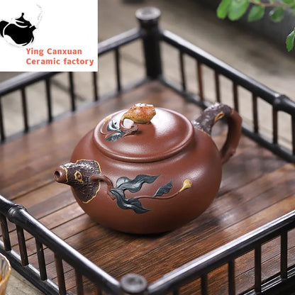 350ml High-end Yixing Purple Clay Teapot Master Handmade Tea Pot Large Capacity Kettle Chinese Zisha Tea Set Collection Gifts