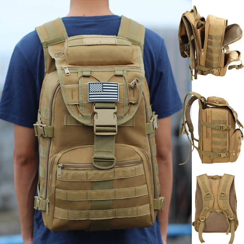 35L Backpack For Men camouflage Bag Molle System Waterproof Outdoor Sports Backpacks Camping Hiking Hunting Bags High Quality