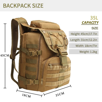 35L Backpack For Men camouflage Bag Molle System Waterproof Outdoor Sports Backpacks Camping Hiking Hunting Bags High Quality