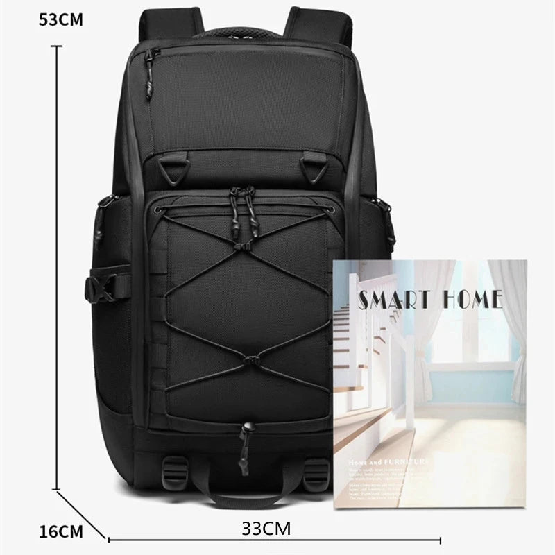 35L Travel Backpack For Men Nylon Bag Outdoor Waterproof 17.3 inch Laptop Backpack Multi-function Large Capacity Hiking Backpack