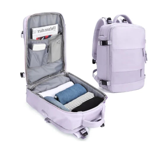 35L Travel Bag Multifunctional Backpack Shoulder Bags Women Waterproof USB Charging Laptop Backpack mochilas with Shoes Pocket