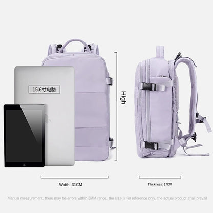 35L Travel Bag Multifunctional Backpack Shoulder Bags Women Waterproof USB Charging Laptop Backpack mochilas with Shoes Pocket