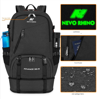 35L Unisex Men Large Capacity Outdoor with LuminousTravel Pack Sports Trekking Hiking Climbing Backpack for Male
