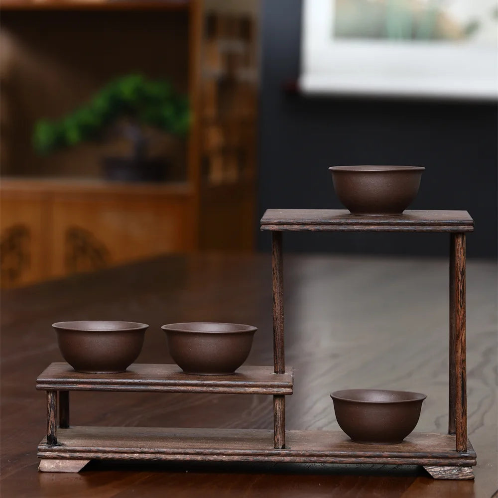 35cc  Antique Purple Clay Tea Cup Handmade Portable Small Tea Bowl Household Personal Single Cup Chinese Zisha Tea Set