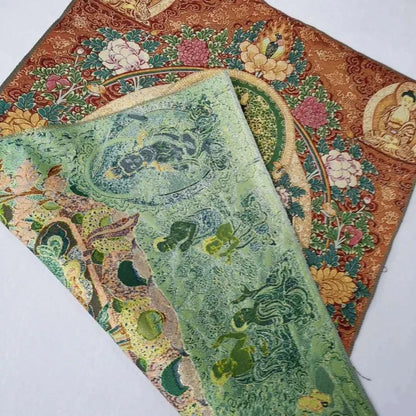 36" Tibet Tibetan Cloth Silk 4 Arm Guanyin Kwan-yin Tangka Thangka Mural