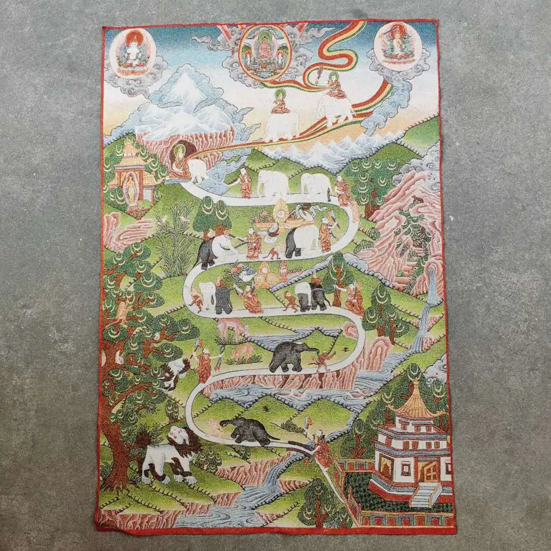 36" Tibet Tibetan Cloth Silk 'Way of Even' Tara Kwan-yin Tangka Thangka Painting