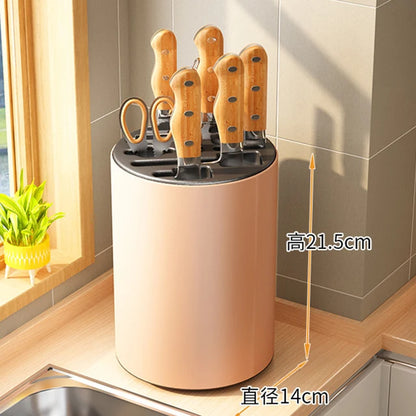 360 °rotation Knife Holder Stand for Knives kitchen Multifunctional Metal Stands for Cutlery Utensil Inserted Block Storage Tank