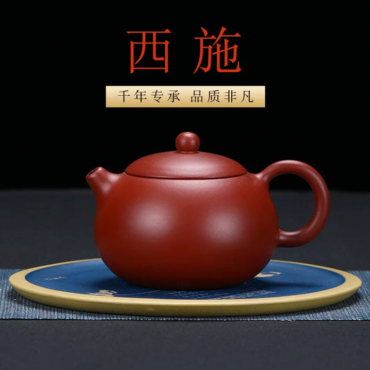 360ml Boutique Dahongpao Purple Clay Teapot Handmade Ball Hole Filter Beauty Tea Pot High Quality Yixing Zisha Tea xishi