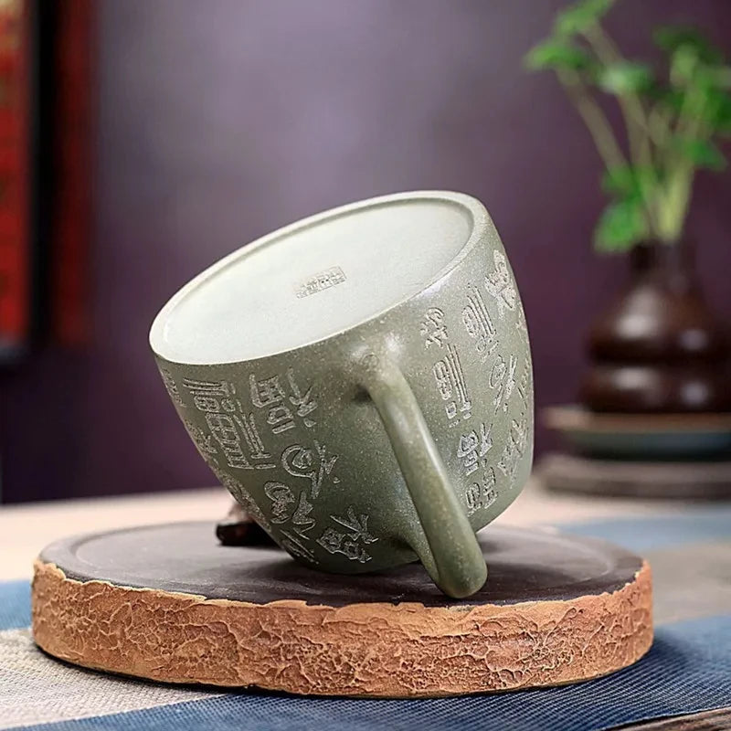 360ml Chinese Yixing Purple Clay Teapot Bean Green Mud Beauty Tea Pot Traditional Tea Accessories Home Zisha Filter Kettle Gifts