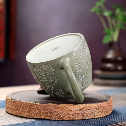 360ml Chinese Yixing Purple Clay Teapot Bean Green Mud Beauty Tea Pot Traditional Tea Accessories Home Zisha Filter Kettle Gifts