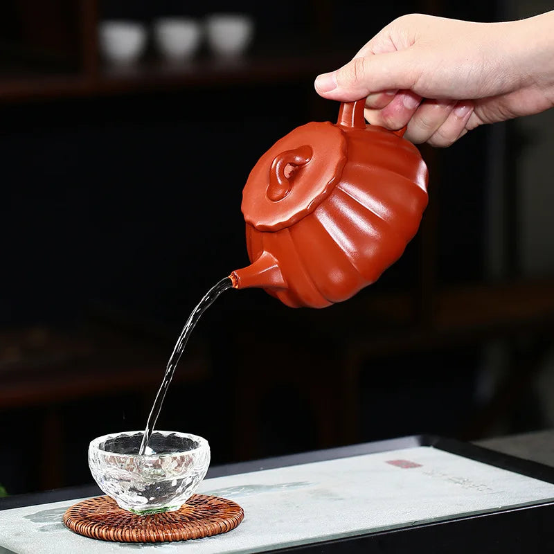 360ml Chinese Yixing Purple Clay Teapot Handmade Black Mud Filter Tea Infuser Zisha Stone Scoop Tea Pot Tea Ceremony Supplies