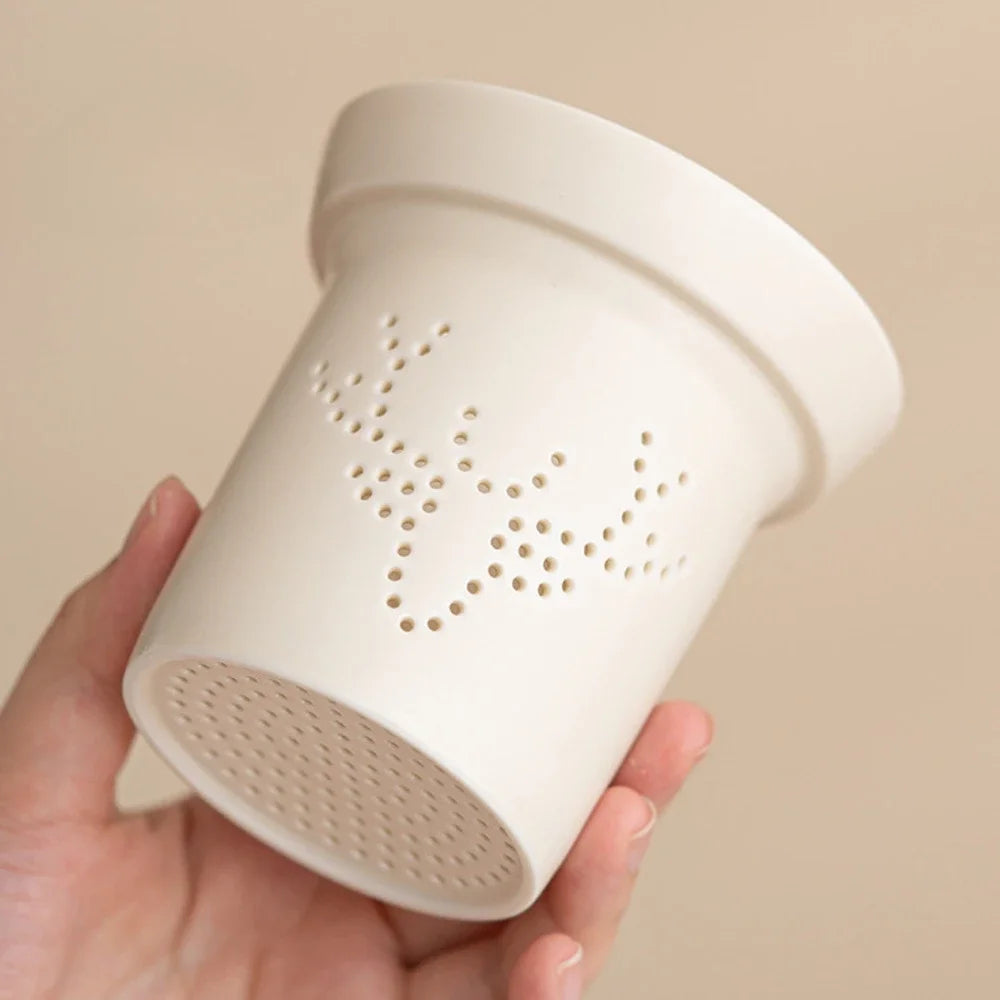 360ml Cream Yellow Half Cut Brewing Tea Cup Anti Scalding Water Coffee Mug Ceramic Milk Cup Office Mug with Strainer Drinkware