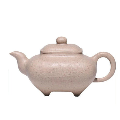 360ml Yixing Handmade Purple Clay Teapots Square Shape Tea Pot Raw Ore White Section Mud Kettle Chinese High-end Zisha Tea Set