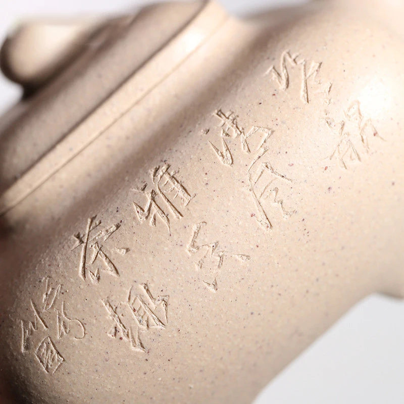 360ml Yixing Handmade Purple Clay Teapots Square Shape Tea Pot Raw Ore White Section Mud Kettle Chinese High-end Zisha Tea Set