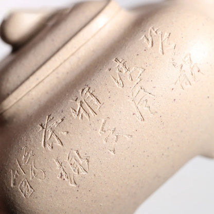 360ml Yixing Handmade Purple Clay Teapots Square Shape Tea Pot Raw Ore White Section Mud Kettle Chinese High-end Zisha Tea Set