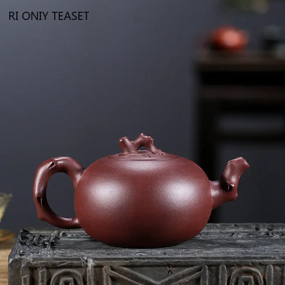360ml Yixing Large Capacity Purple Clay Teapots Famous Handmade Plum Blossom Pattern Tea Pot Beauty Kettle Chinese Zisha Tea Set