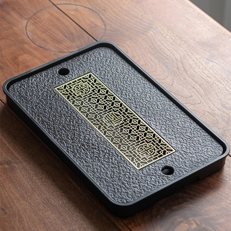 37x23.8x3.5cm Light Luxury Tea Table Tray High Quality Chinese Tea Tray Tea Set Board Drainage Water Storage Tea Board