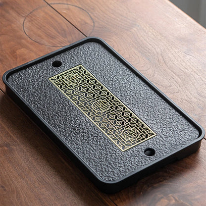 37x23.8x3.5cm Light Luxury Tea Table Tray High Quality Chinese Tea Tray Tea Set Board Drainage Water Storage Tea Board