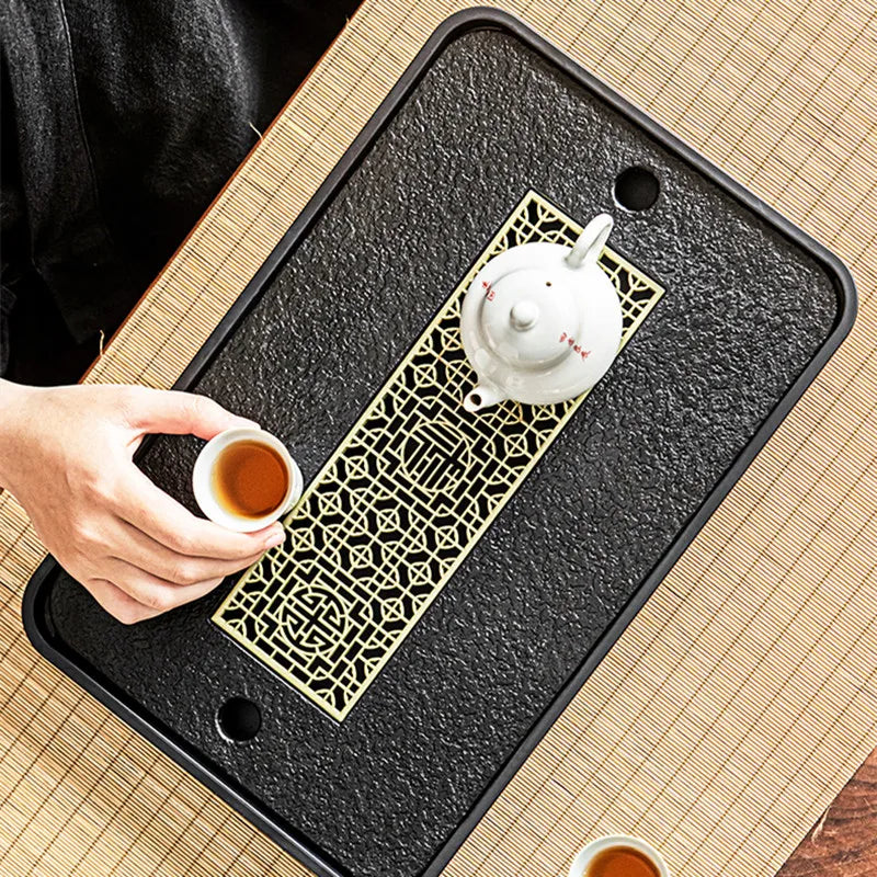 37x23.8x3.5cm Light Luxury Tea Table Tray High Quality Chinese Tea Tray Tea Set Board Drainage Water Storage Tea Board