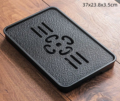37x23.8x3.5cm Light Luxury Tea Table Tray High Quality Chinese Tea Tray Tea Set Board Drainage Water Storage Tea Board