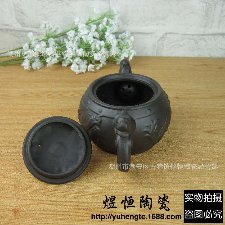 380cc Yixing Large Capacity Purple clay Pot Hand Made Large Chinese Clay Teapot Tea Cup Household Ceramic Kettle