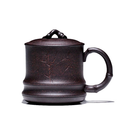 380cc office cup authentic yixing zisha tea cup with lid handmade cup of tea hand carved cups real yixing zisha purple clay new