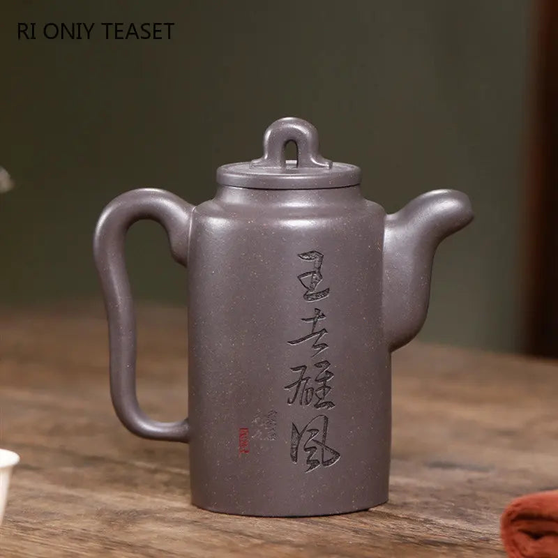 380ml Chinese Yixing Large Capacity Purple Clay Teapots Famous Handmade Tiger Pattern Tea Pot Kettle High-end Zisha Tea Set
