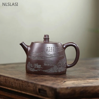 380ml Classic Chinese Yixing Purple Clay Tea Pot Handmade Filter Beauty Kettle High Quality Zisha Tea Set Custom Tea Infuser