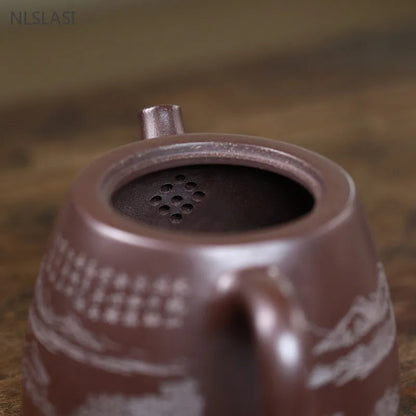 380ml Classic Chinese Yixing Purple Clay Tea Pot Handmade Filter Beauty Kettle High Quality Zisha Tea Set Custom Tea Infuser