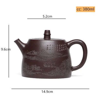 380ml Classic Chinese Yixing Purple Clay Tea Pot Handmade Filter Beauty Kettle High Quality Zisha Tea Set Custom Tea Infuser