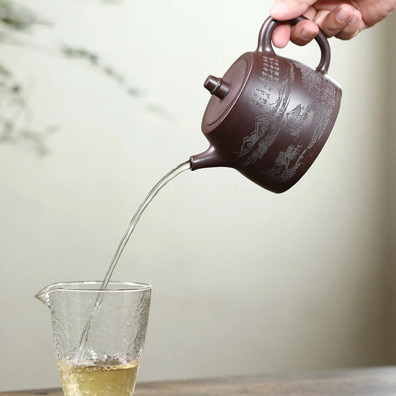 380ml Classic Chinese Yixing Purple Clay Tea Pot Handmade Filter Beauty Kettle High Quality Zisha Tea Set Custom Tea Infuser