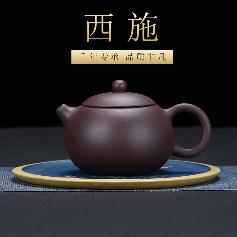 380ml Yixing Raw Ore Purple Clay Teapots Chinese Famous Artists Handmade Bian Xishi Tea Pot Beauty Kettle Zisha Tea Set Teaware