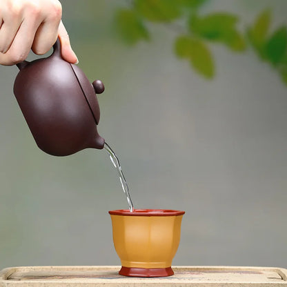 380ml Yixing Raw Ore Purple Clay Teapots Chinese Famous Artists Handmade Bian Xishi Tea Pot Beauty Kettle Zisha Tea Set Teaware