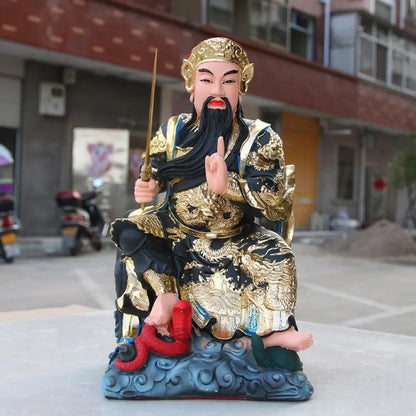 38CM large Asia Taoism Ancestor ZHENWU DADI God BUDDHA figure HOME Altar Exorcism safety protection FENG SHUI buddha  statue
