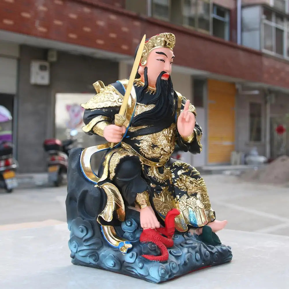 38CM large Asia Taoism Ancestor ZHENWU DADI God BUDDHA figure HOME Altar Exorcism safety protection FENG SHUI buddha  statue