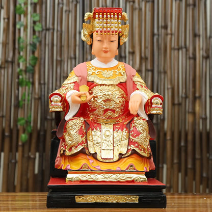 38CM large # BEST GIFT Southeast Asia HOME company SHOP Talisman gold-plating Mazu, the sea god Matsu Bless buddha statue