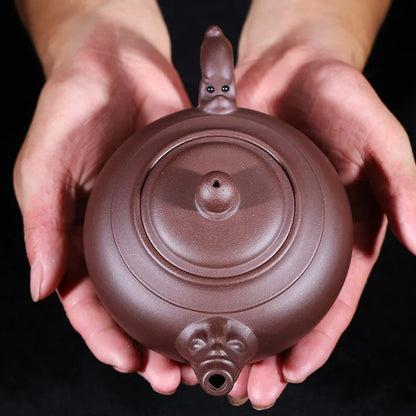 390ml big tea pot marked dragon design yixing zisha pot Chinese kungfu pot of tea half handmade China tea brewer pots on sales
