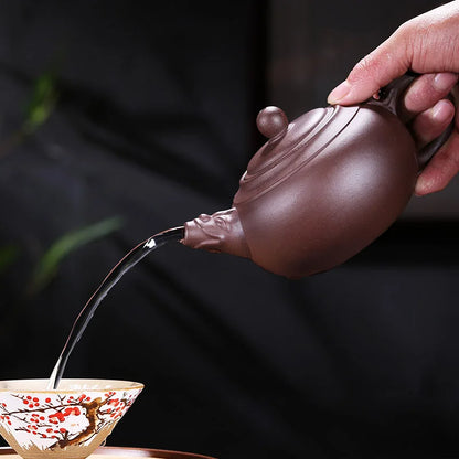 390ml big tea pot marked dragon design yixing zisha pot Chinese kungfu pot of tea half handmade China tea brewer pots on sales